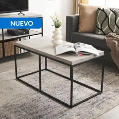 JUST HOME COLLECTION - Mesa de centro Talara Mármol, Negro 52x102x50.7 cm