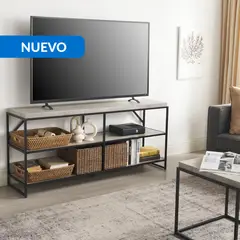 JUST HOME COLLECTION - Mesa de TV 65 " Talara Mármol, Negro 152.4x39x69 cm