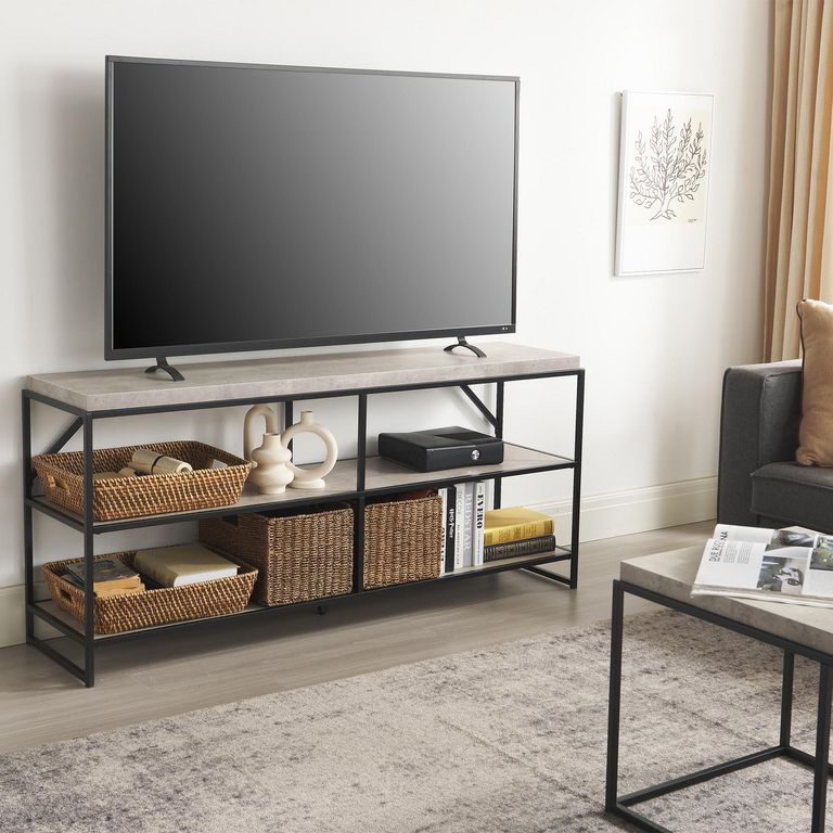 Mesa de TV 65 " Talara Mármol, Negro 152.4x39x69 cm