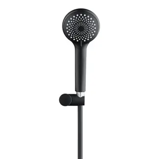 SENSI DACQUA - Set Ducha Abs 3 Funciones 10 cm Flexible negro