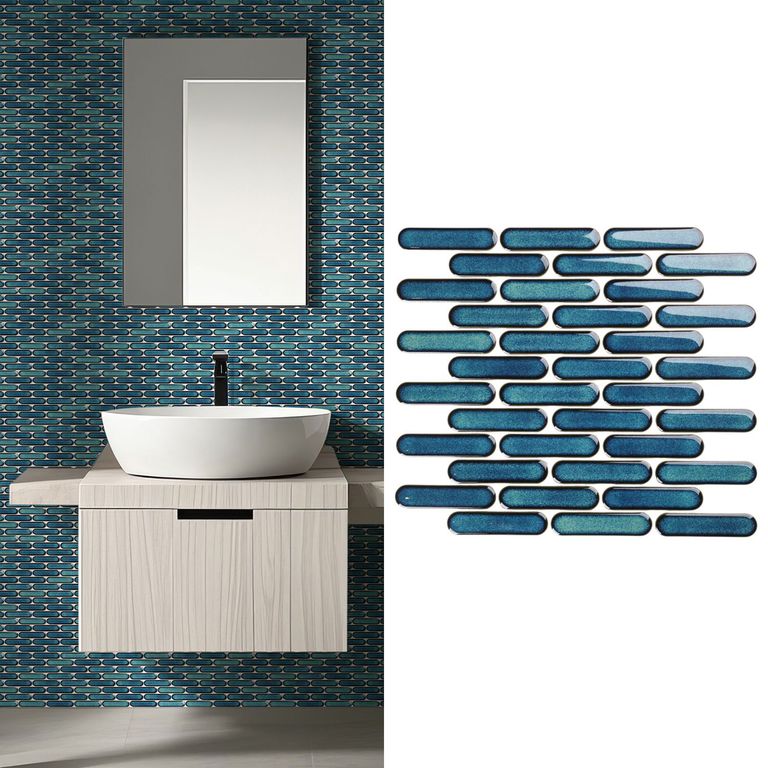Mosaico Malla Oval Verde 30X30 0,09M2