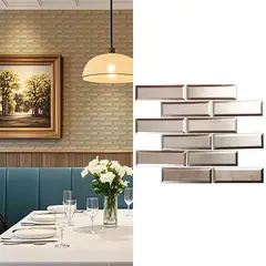 HOLZTEK - Mosaico Malla Brick Met Bis 29,6X29 0,08M2