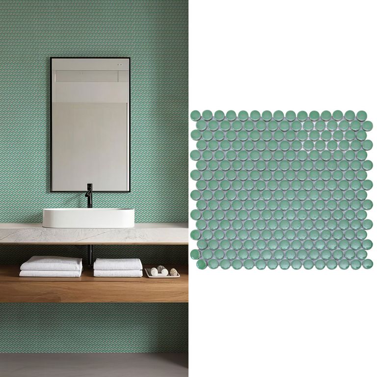 Mosaico Malla Spot Verde 29,1X31,5 0,09M2