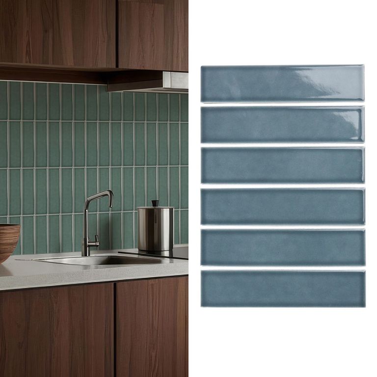 Mosaico Malla Brick Verde 19,9X29,1 0,06M2