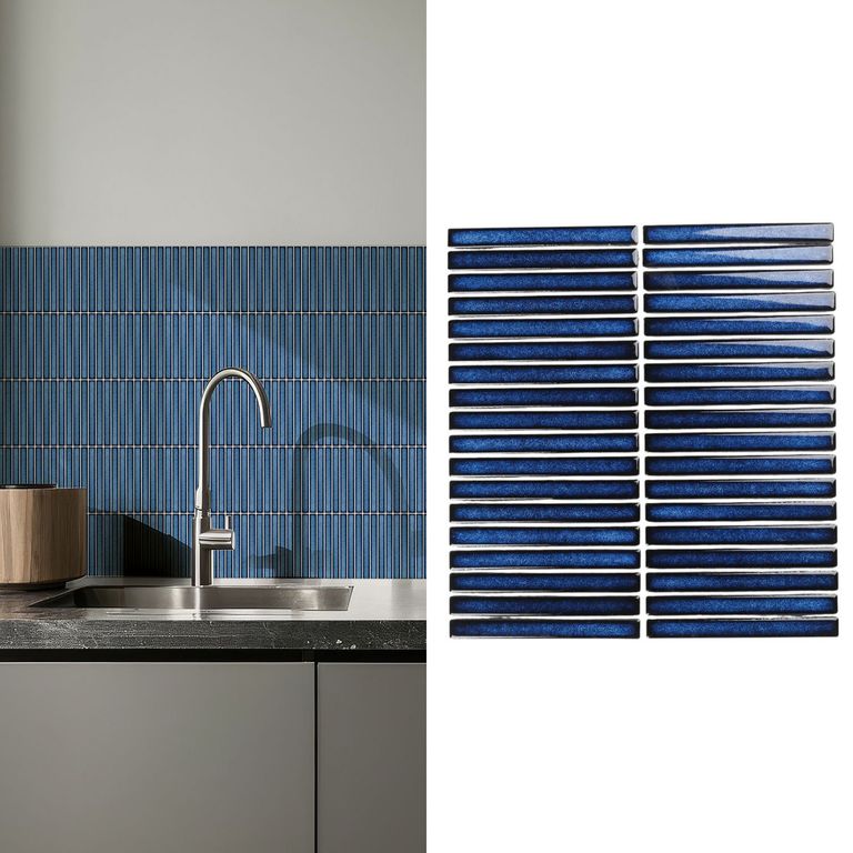 Mosaico Malla Lines Azul 29,8X31,4 0,09M2