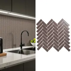 HOLZTEK - Mosaico Malla Herring Taupe 31X27,5 0,08M2