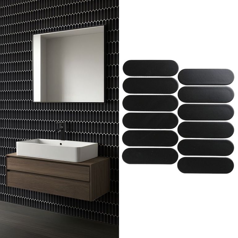 Mosaico Malla Ov Xl Negro Mt 29X27,6 0,08M2