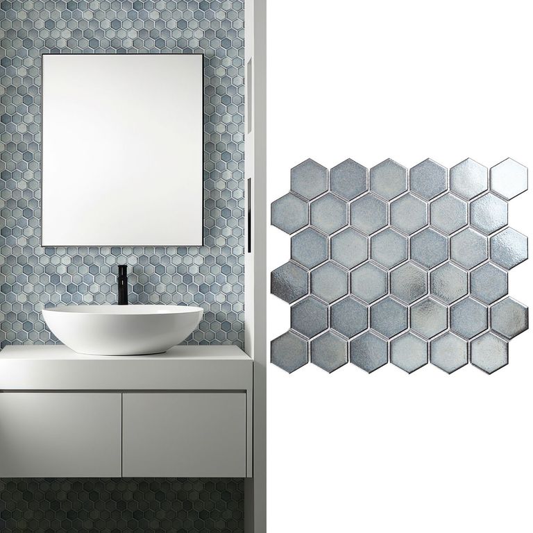 Mosaico Malla Hex Metal 32,5X28,2 cm 0,09M2