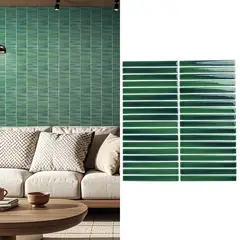 HOLZTEK - Mosaico Malla Lines Verde 29,8X31,4 cm 0,09M2