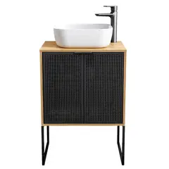 SENSI DACQUA - Mueble Baño RIAD Negro sin lavamanos 60x80x46 cm