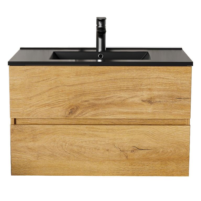 Mueble Baño Estambul Madera/Negro