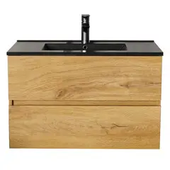 SENSI DACQUA - Mueble Baño ESTAMBUL Madera / negro 80x52x46 cm