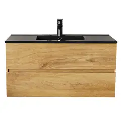 SENSI DACQUA - Mueble Baño Estambul Madera/Negro