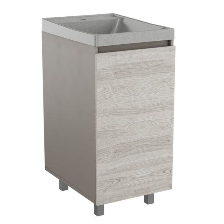 Lavadero Porcelana Gris 45x86x60 cm+ Mueble