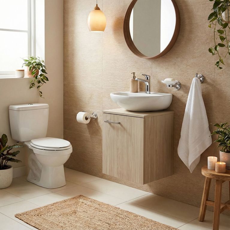 Combo Sanitario Ecoline + Mueble + Lavamanos + Accesorios