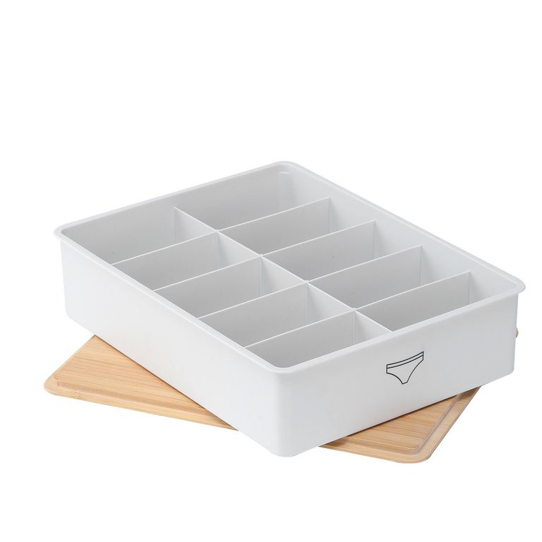 Organizador 22x8x30 cm 5.3 l Blanco, natural