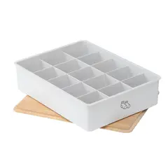 JUST HOME COLLECTION - Organizador 22x8x30 cm Blanco, natural