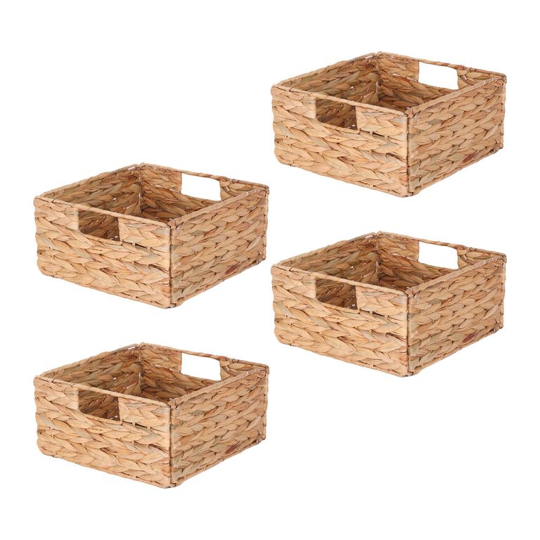 Set x 4 canasto 26.7x13.3x26.7 cm 9.5 l Natural