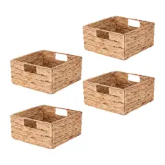 JUST HOME COLLECTION - Set x 4 canasto 26.7x13.3x26.7 cm 9.5 l Natural