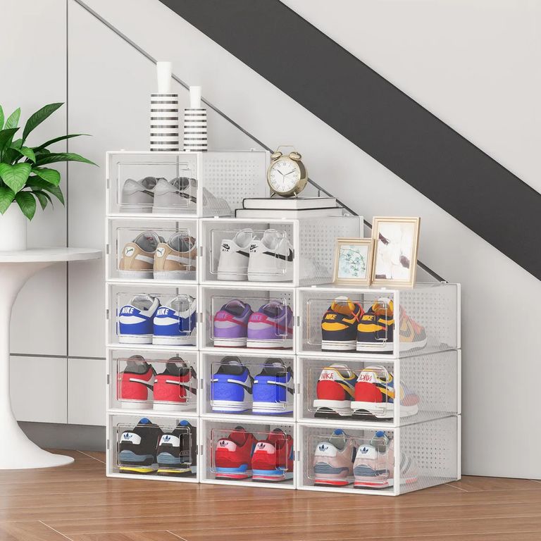Pack de 12 Unidades Cajas de Zapatos 33.4x14x23 cm Blanco