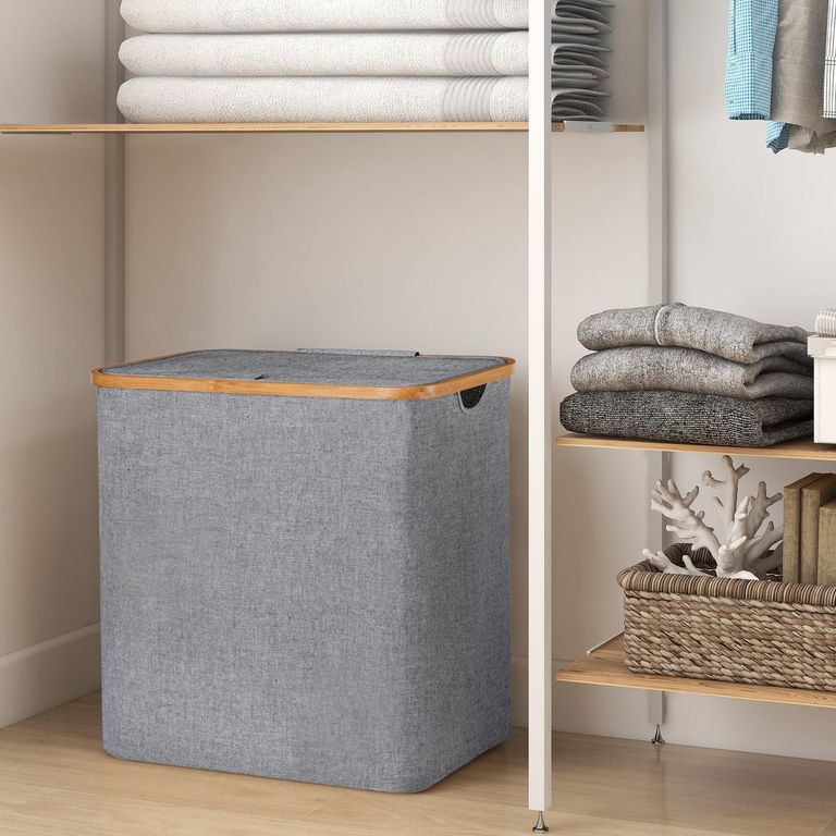 Cesto de ropa 54x54x33 cm 96.2 l Gris