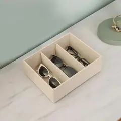 JUST HOME COLLECTION - Caja de Organizador de Lentes 24.5x9x18.5 cm Beige
