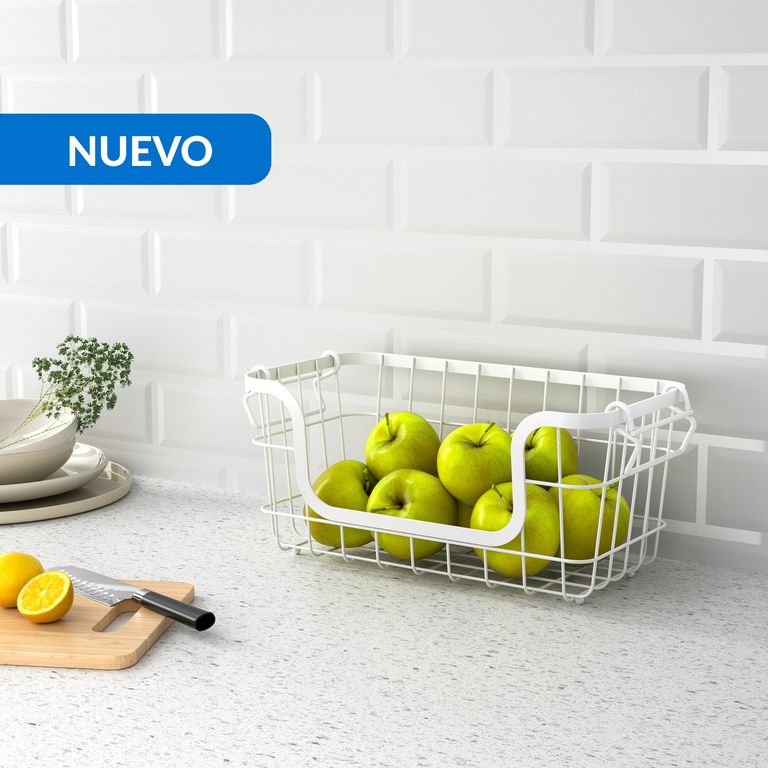 Canasto 30x14.5x16 cm 7 l Blanco