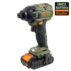 BAUKER - Atornillador Impacto Inalámbrico 20 V Brushless sin Batería