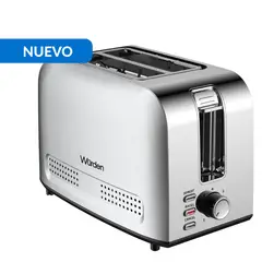 WURDEN - Tostador 2 Rebanadas Plateado WBT-BACKE2