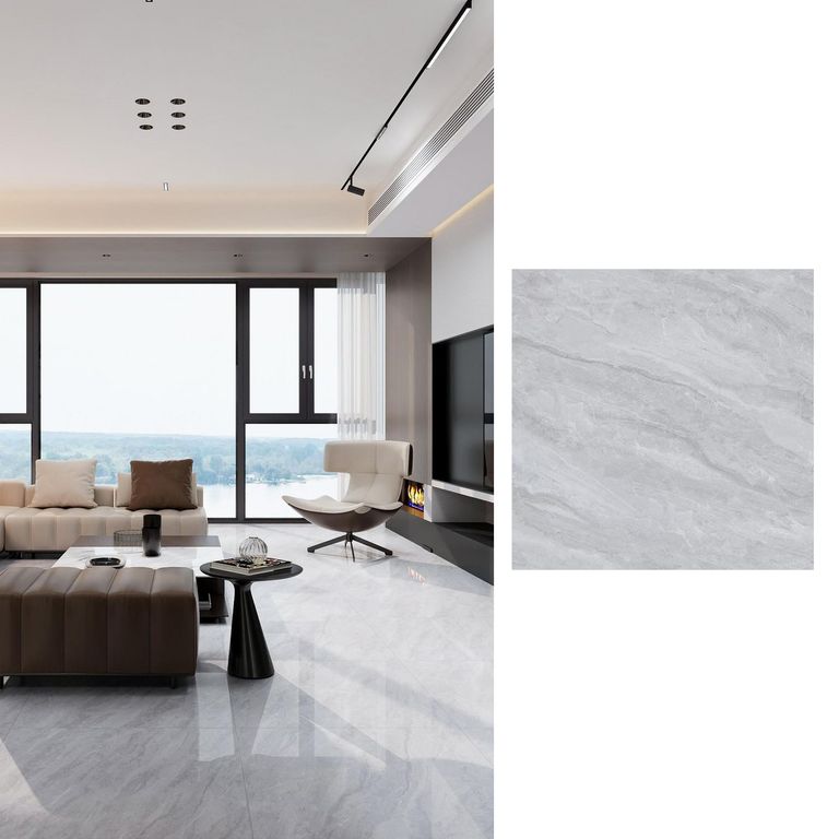 Porcelanato 60x60 cm Marmo Veta Gris/Plata 1.44 m2