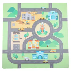 JUST HOME COLLECTION - Alfombra Puzzle 120x120 cm Polietileno Multicolor