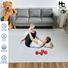 JUST HOME COLLECTION - Alfombra Puzzle 120x120 cm Polietileno Gris