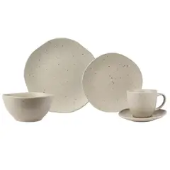 JUST HOME COLLECTION - Juego de Vajilla 30 Piezas Cerámica Tokyo Beige