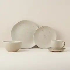 JUST HOME COLLECTION - Juego de Vajilla 30 Piezas Cerámica Tokyo Beige