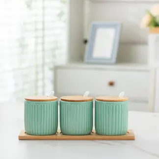 JUST HOME COLLECTION - Set 2 Frascos Cerámica 220 ml