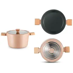 JUST HOME COLLECTION - Olla de Aluminio 24 cm 4.9 l Naranjo Bosque