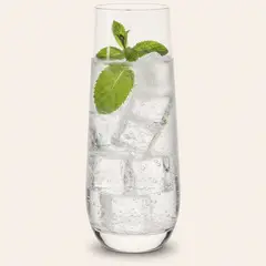 JUST HOME COLLECTION - Set 4 Vasos Alto de Vidrio 290 ml Transparente