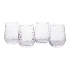 JUST HOME COLLECTION - Set 4 Vasos Alto de Vidrio 470 ml
