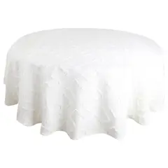 JUST HOME COLLECTION - Mantel Redonda 180x180 cm Jacquard Blanco