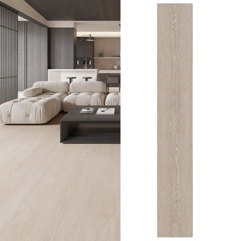 Piso Vinílico SPC 3.2 mm 18.2x122 cm Sarasota Sand Café Claro 3.11 m2