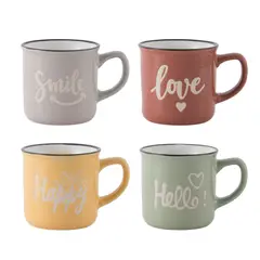 JUST HOME COLLECTION - Taza 300ml Cerámica Diseños Surtidos