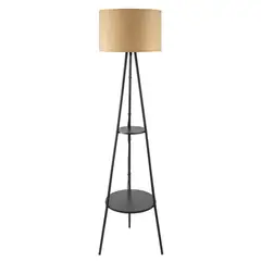 JUST HOME COLLECTION - Lampara Pie Repisa Posador Amarillo/Dorado 35x150 cm
