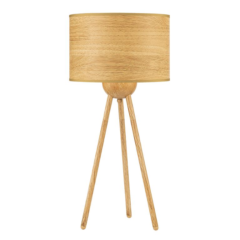 Lámpara Mesa Tripode Pantalla Natural 28x60cm