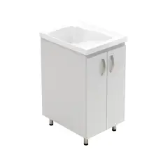 FIRPLAK - Lavarropas Forma Rectangular Acero Inoxidable 60x86x60 cm blanco