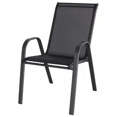 JUST HOME COLLECTION - Silla para Terraza Sling Negro 91x55x74 cm