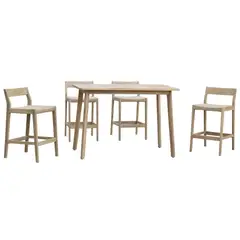 JUST HOME COLLECTION - Juego de Bar de Terraza Zapallar 4 Personas Natural