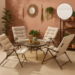 JUST HOME COLLECTION - Juego de Terraza Comedor Sao Paulo 4 Personas