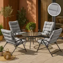 JUST HOME COLLECTION - Juego de Terraza Comedor Sao Paulo 4 Personas