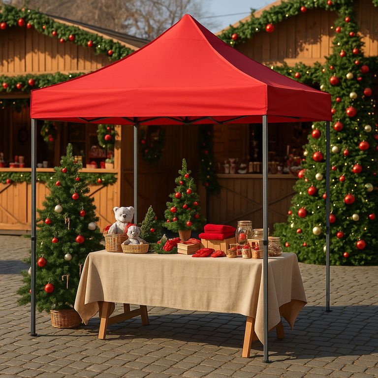 Toldo Plegable 3x3 metros Rojo