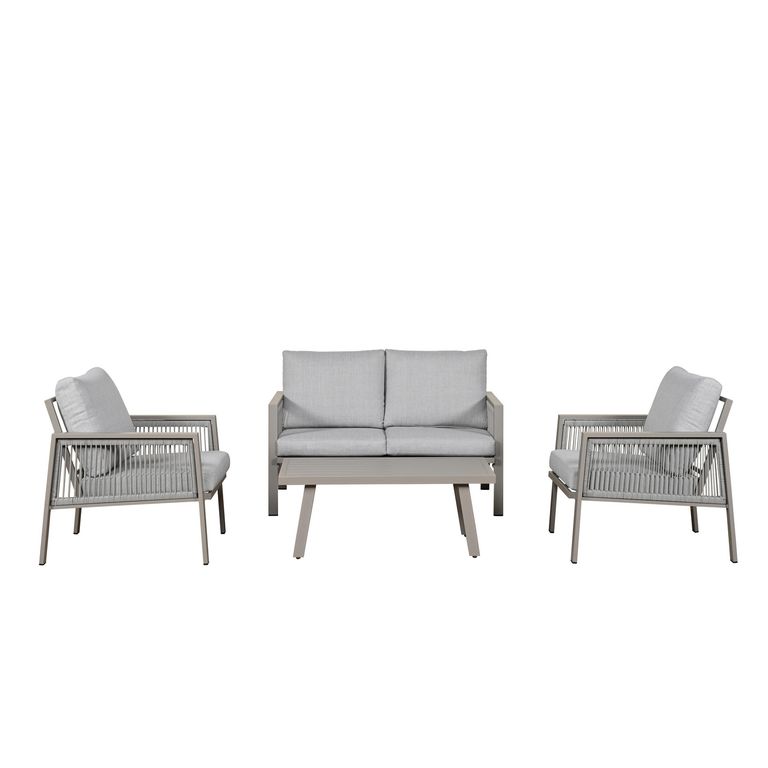 Juego de Living de Terraza Pompeya 4 Personas Gris